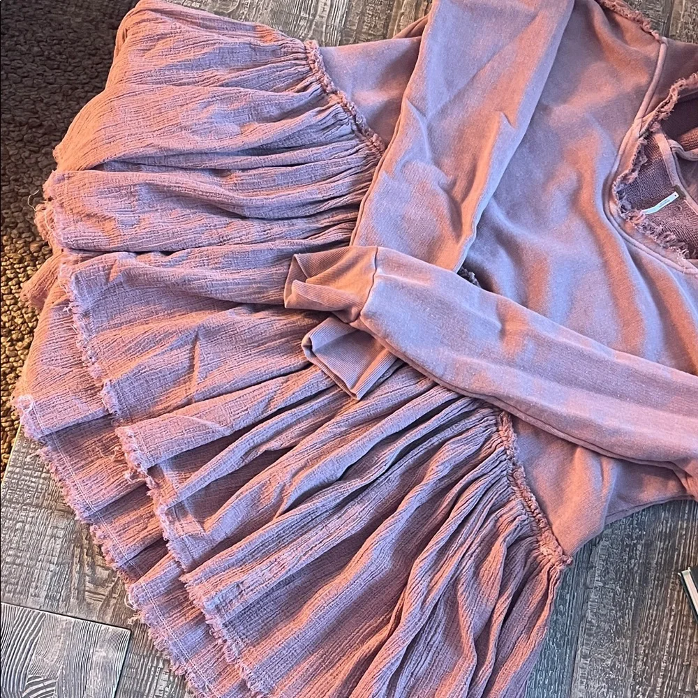 Free People Pink Ruffled Sweater - Picture 3 of 3